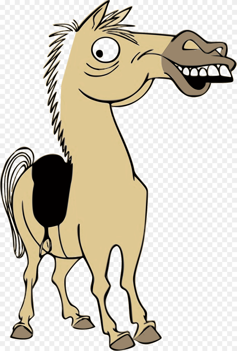 Horse Caricature Clipart, Animal, Person, Cartoon Png Image