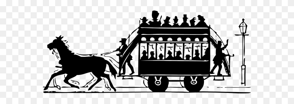 Horse Cart Gray Png Image