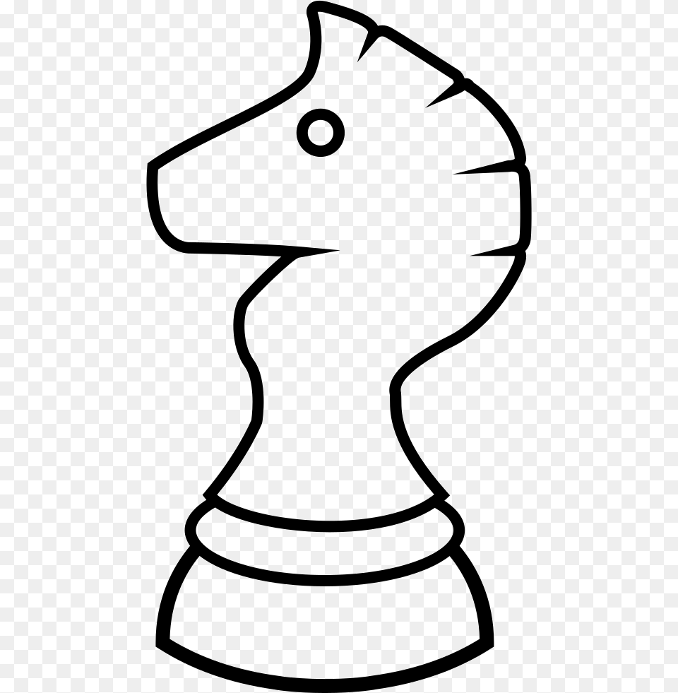 Horse Chess Piece Outline Chess, Silhouette, Smoke Pipe, Stencil Free Png Download