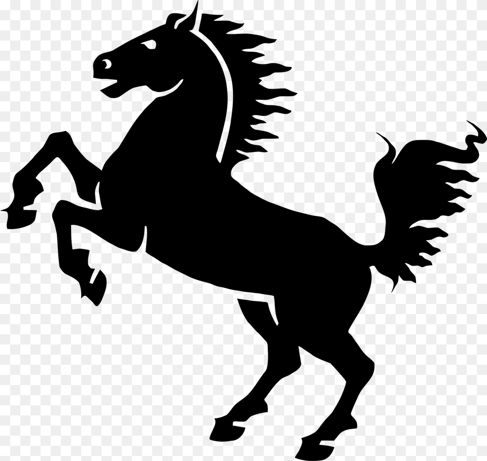 Horse Clipart, Gray Free Png