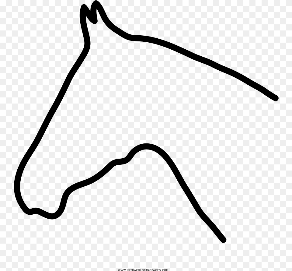 Horse Coloring, Gray Free Transparent Png