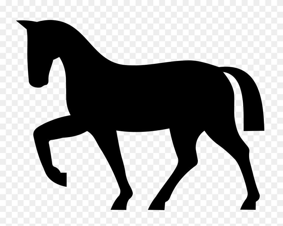 Horse Colt Silhouette Clip Art, Gray Free Transparent Png