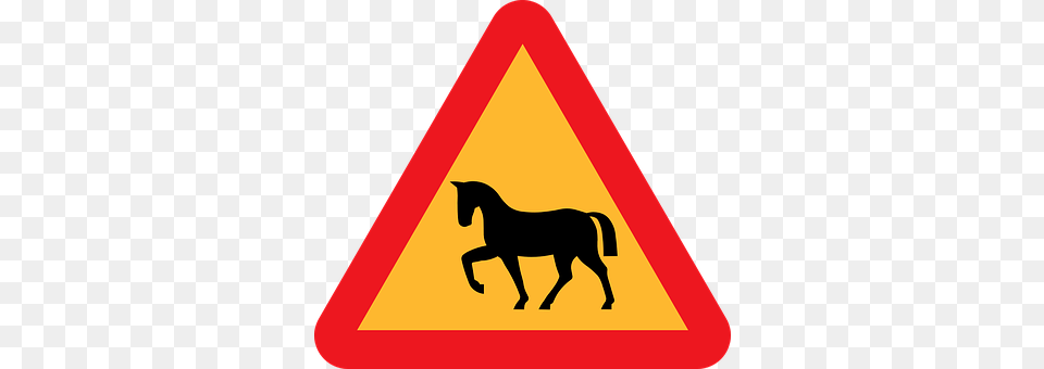 Horse Crossing Sign, Symbol, Road Sign, Animal Free Png