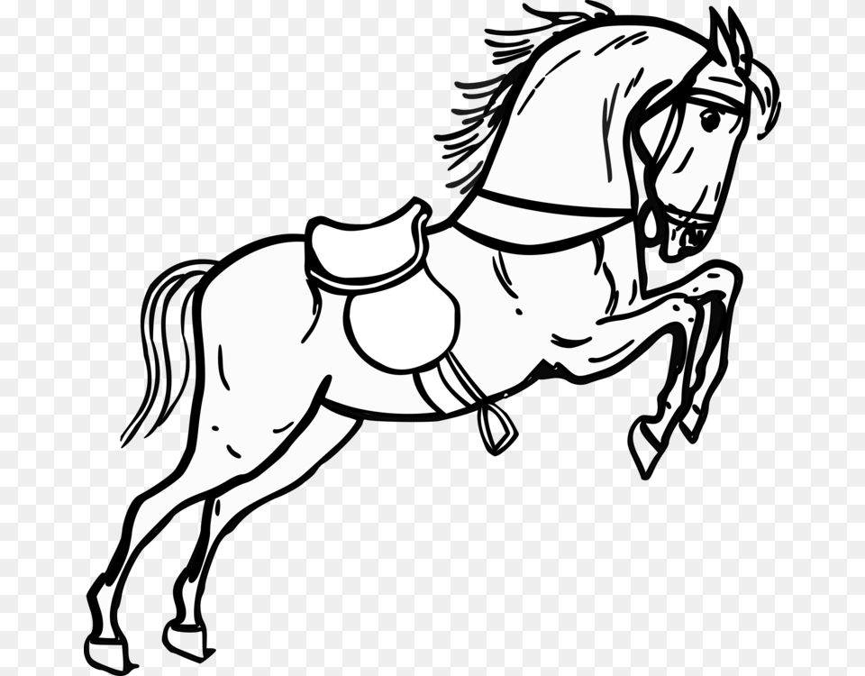 Horse Drawing Black And White Cartoon Line Art, Adult, Person, Woman, Female Free Transparent Png