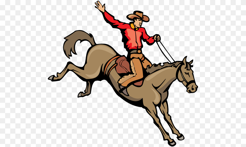 Horse Equestrian Bucking Cowboy Clip Art, Hat, Clothing, Baby, Person Png Image