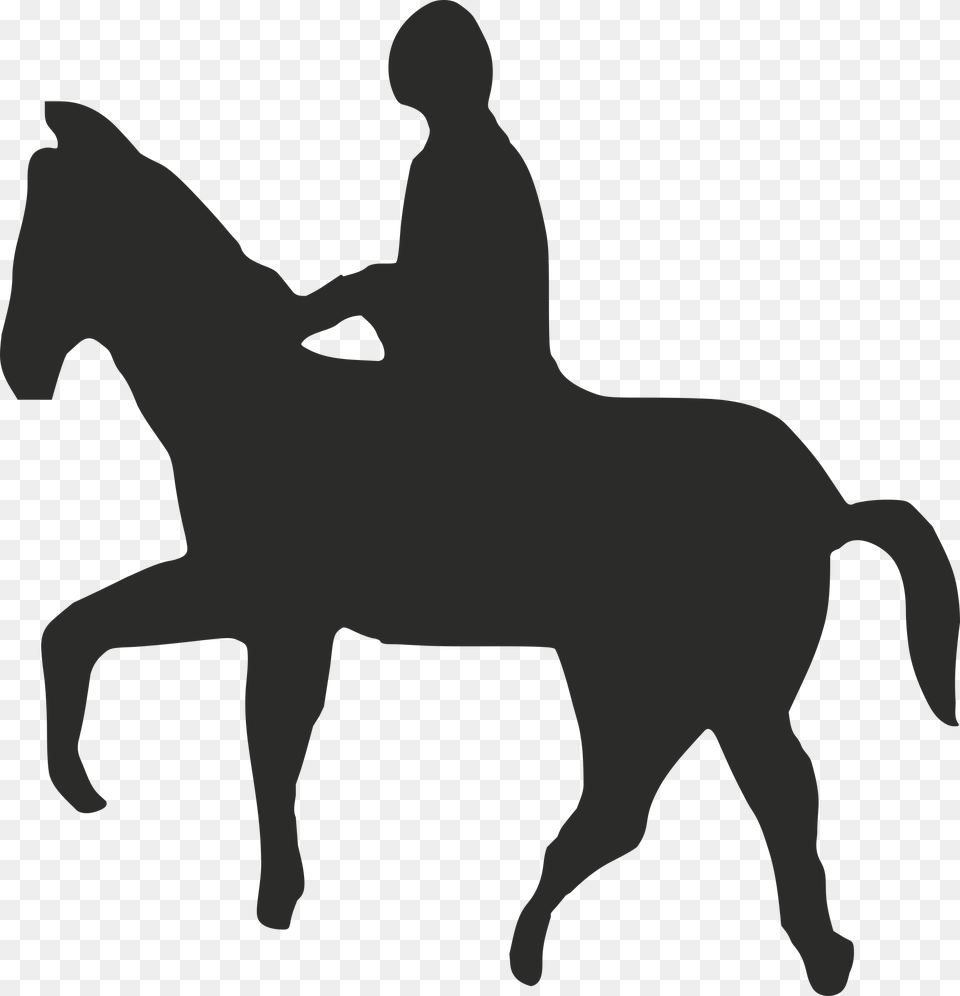 Horse Equestrian English Riding Equine Therapy Rein Man Riding Horse Clipart, Silhouette, Animal, Mammal, Person Free Png