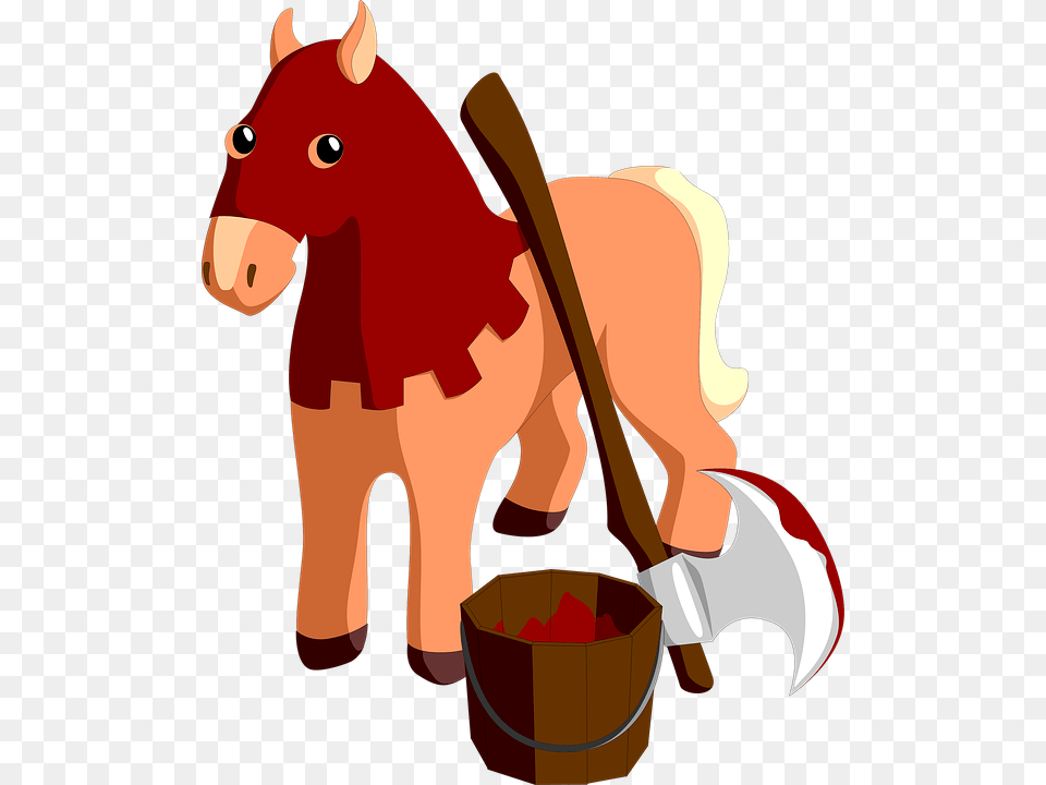 Horse Executioner Medieval Animal Cartoon, Mammal Free Transparent Png