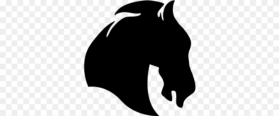 Horse Face Silhouette Right Side View Variant Vector Silueta De Cara De Caballo, Gray Free Transparent Png