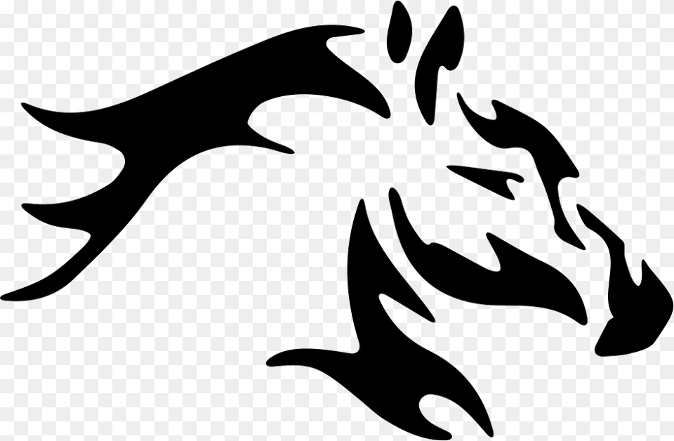 Horse Head From Side View Horse, Stencil, Animal, Fish, Sea Life Free Transparent Png