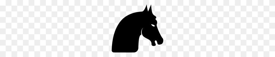 Horse Head Icons Noun Project, Gray Free Transparent Png