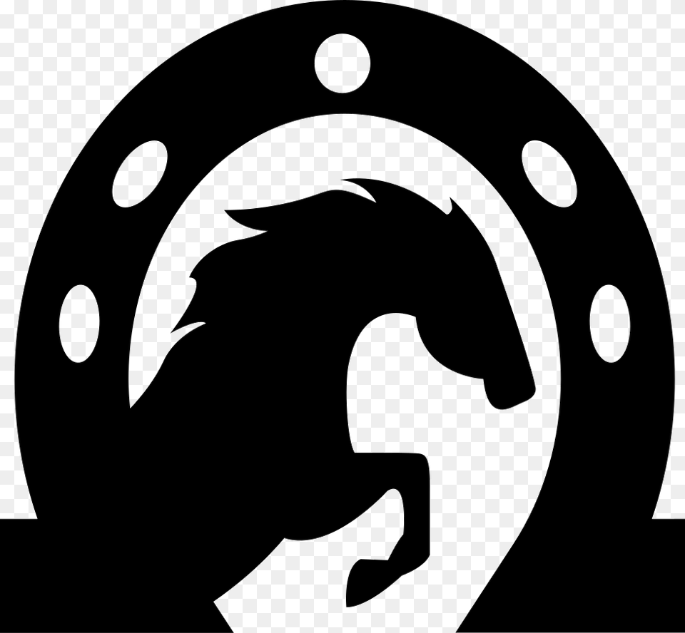 Horse Head Inside A Horseshoe Horse Decals For Cups, Stencil Png