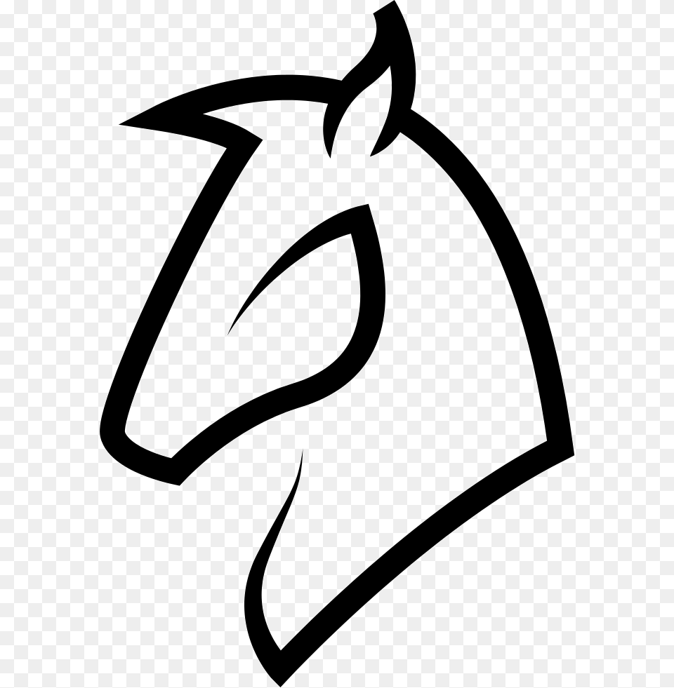 Horse Head Outline, Bow, Weapon, Stencil, Symbol Png Image