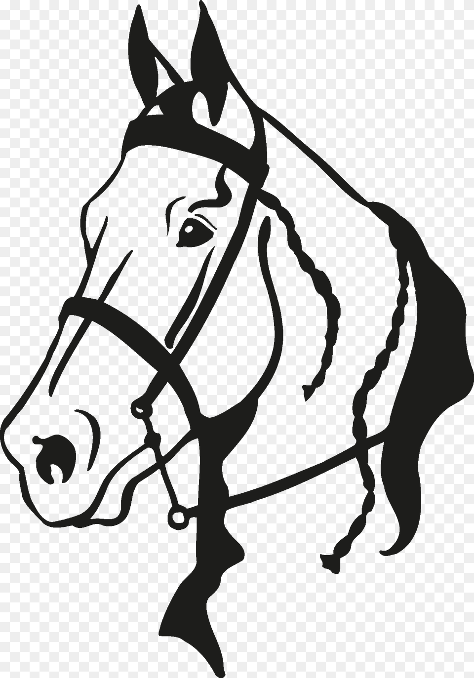 Horse Head Silhouette Vector Horse Head Silhouette, Halter, Person, Animal, Mammal Free Png Download