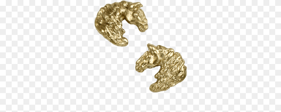 Horse Head Stud Earrings Earring, Gold Free Png