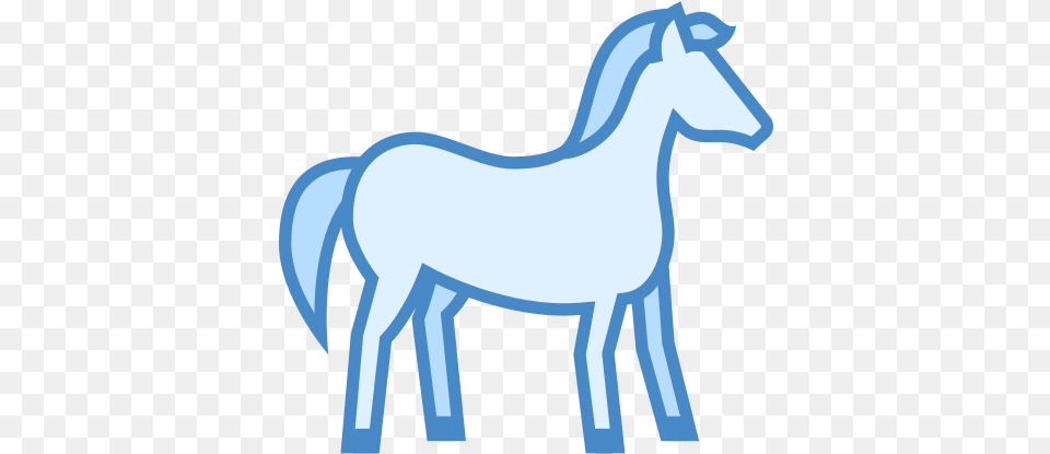 Horse Icon Blue Horse No Background, Animal, Colt Horse, Mammal, Person Png Image