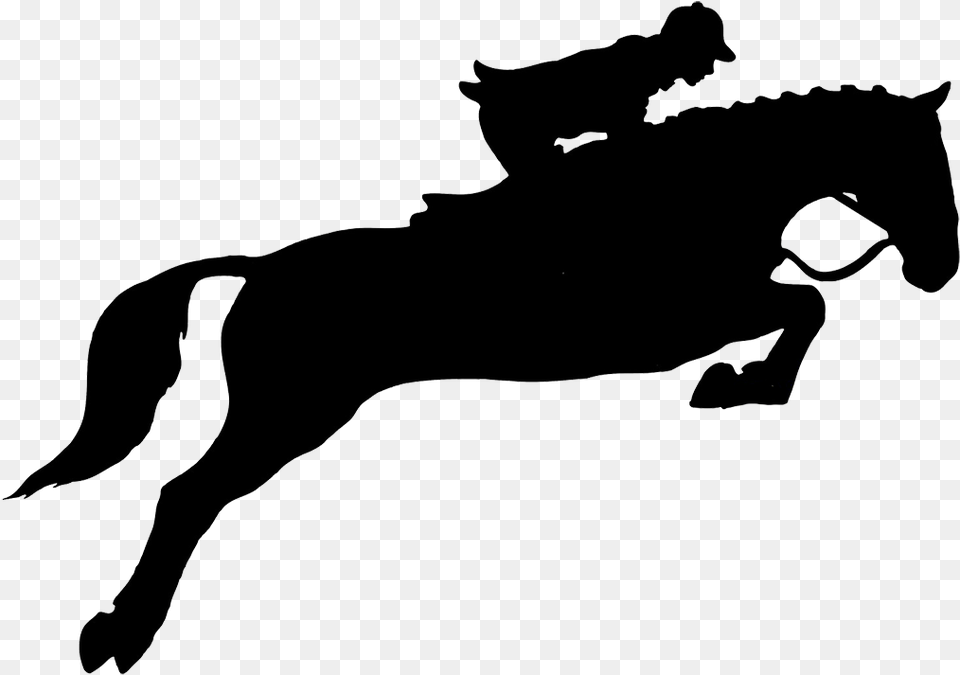 Horse Jumping Hurdle Horse And Rider Silhouette Jumping, Animal, Mammal, Person, Colt Horse Free Png