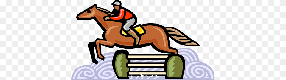 Horse Jumping Royalty Free Vector Clip Art Illustration, Person, Animal, Equestrian, Mammal Png