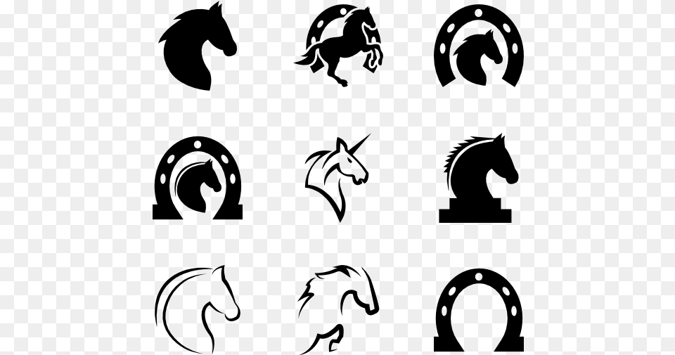 Horse Logo, Gray Free Png