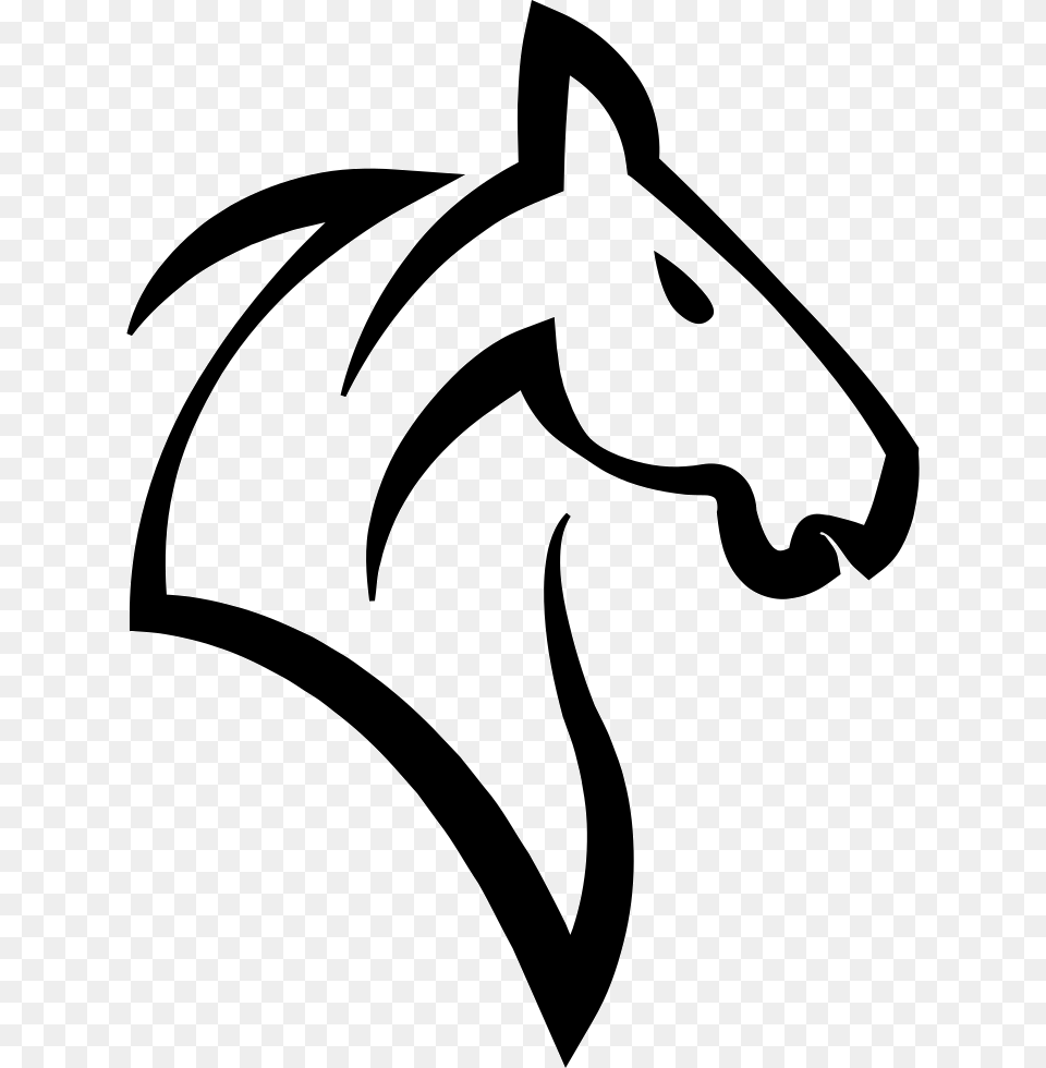 Horse Logo Horse Head Outline, Stencil, Bow, Weapon, Animal Free Transparent Png
