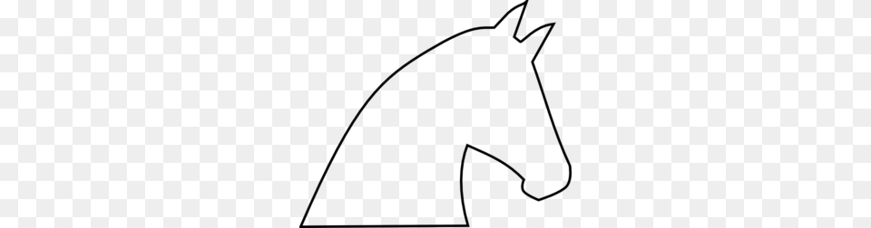 Horse Outline No Fill Clip Art, Gray Png Image