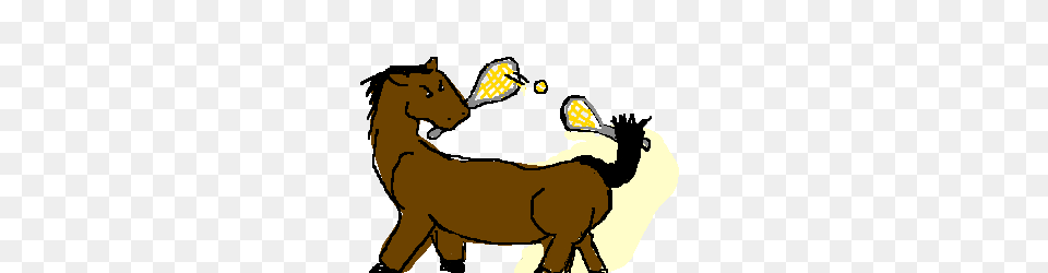 Horse Playing Tennis Against Itself Drawing, Baby, Person, Face, Head Png Image