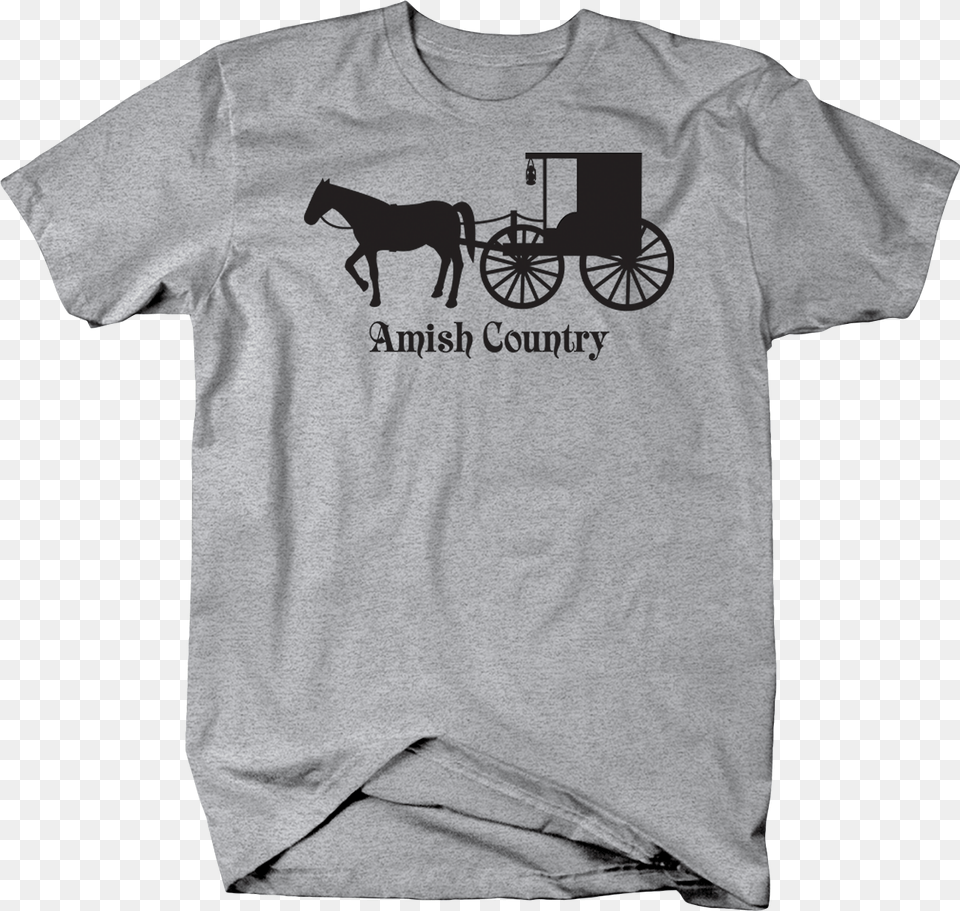 Horse Pulling Buggy Amish Country Custom Tshirt Acura Nsx T Shirt, Clothing, T-shirt, Animal, Mammal Png Image