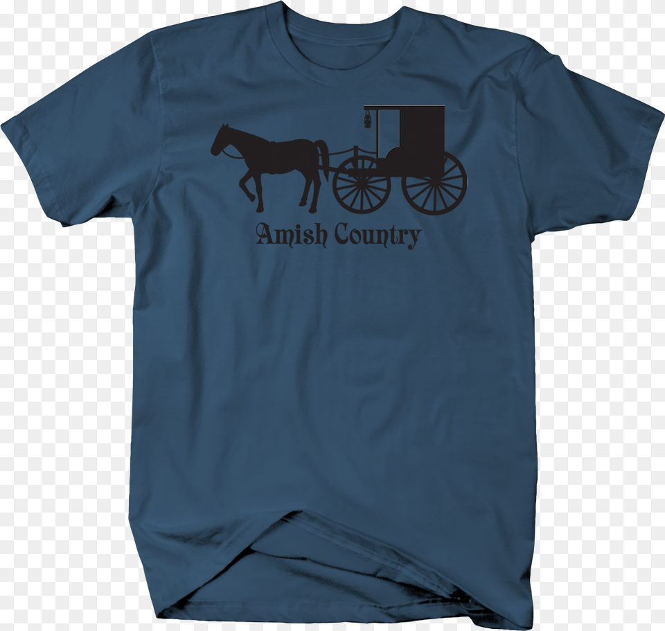 Horse Pulling Buggy Amish Country Custom Tshirt Thumbnail Jeep Logo T Shirt, Clothing, T-shirt, Animal, Mammal Free Png