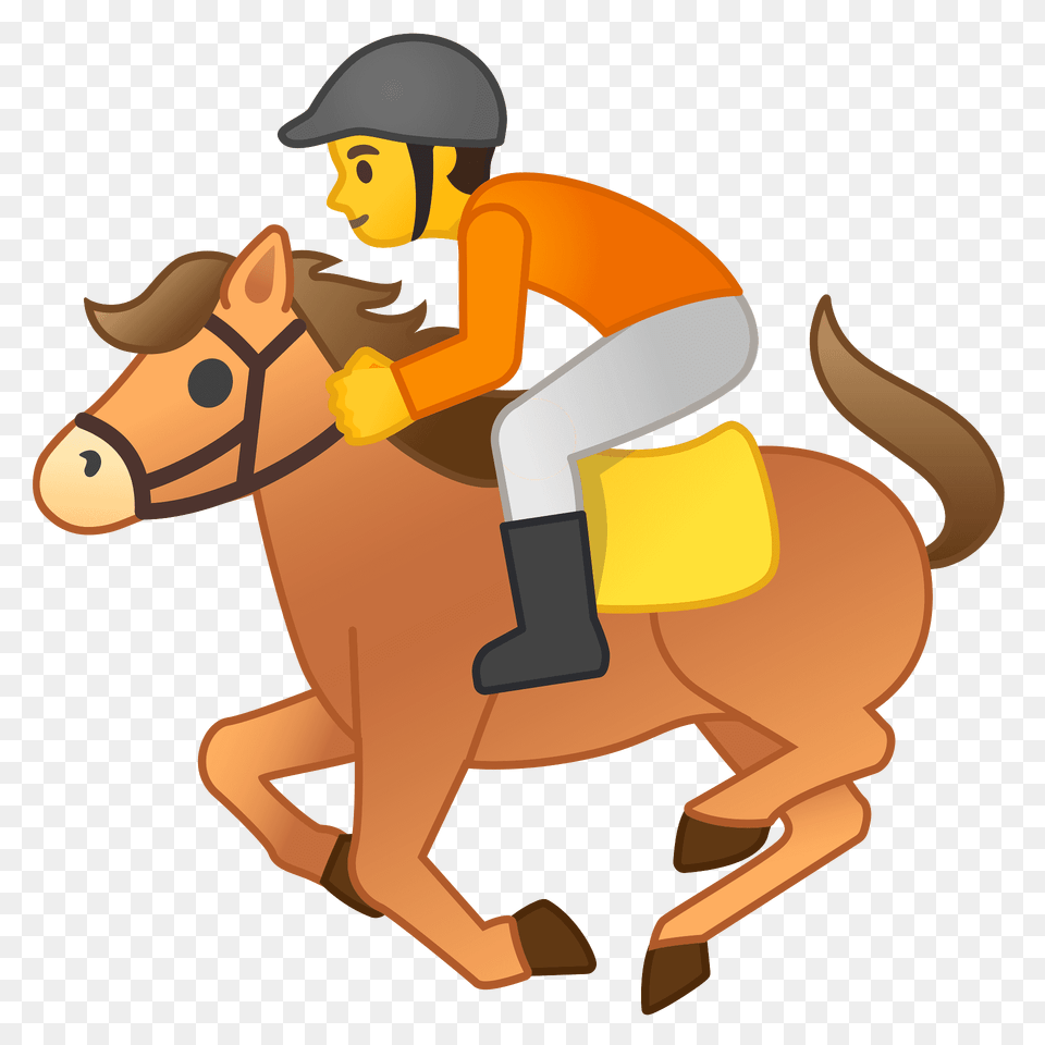 Horse Racing Emoji Clipart, Animal, Person, People, Mammal Free Png Download