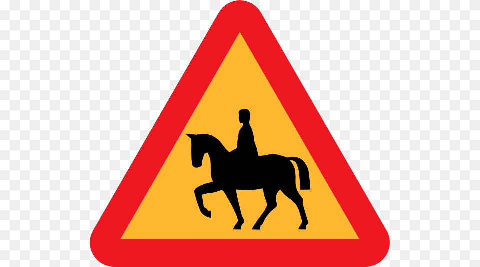 Horse Riders Road Sign Clip Art, Symbol, Road Sign, Person, Man Free Transparent Png