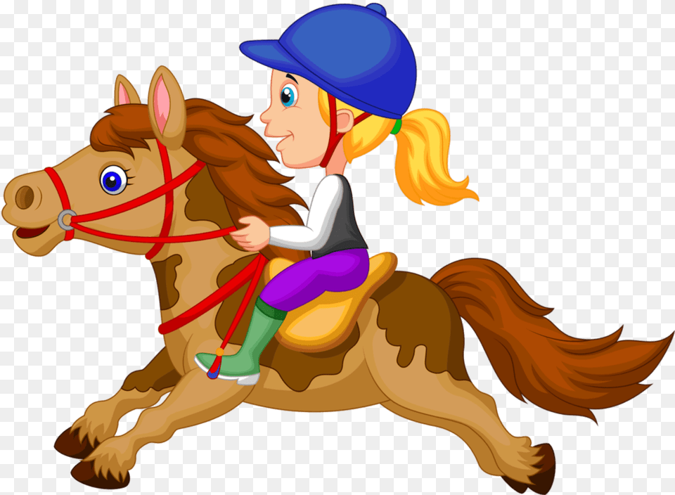 Horse Riding Cartoon, Baby, Person, Face, Head Free Png