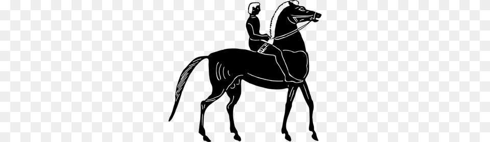 Horse Riding Clip Art, Gray Free Png Download