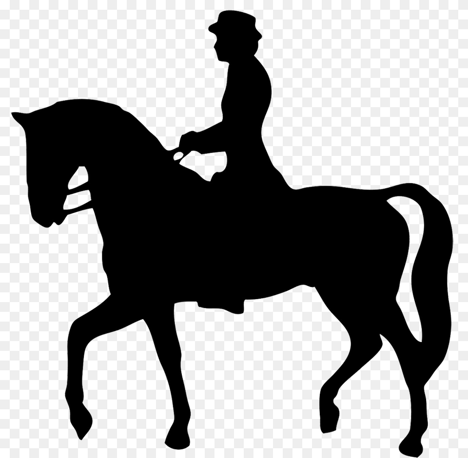 Horse Riding Clipart Black And White Clip Art Images, Silhouette, Adult, Male, Man Png Image