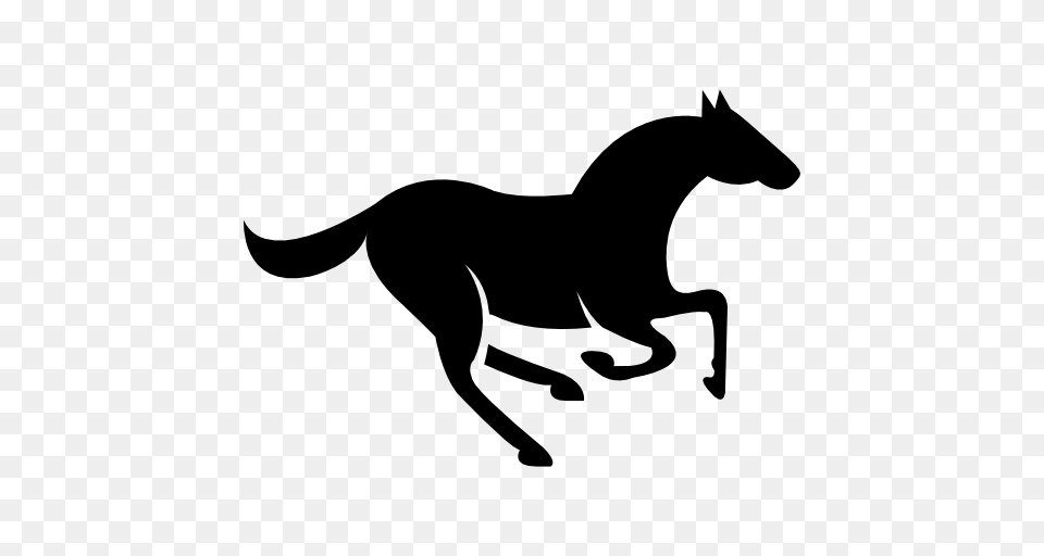 Horse Running Silhouette, Stencil, Animal, Mammal Free Png