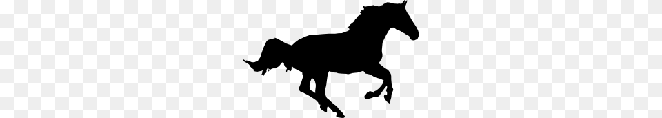 Horse Running Silhouette Pngicoicns Icon Download, Animal, Mammal, Person Free Transparent Png