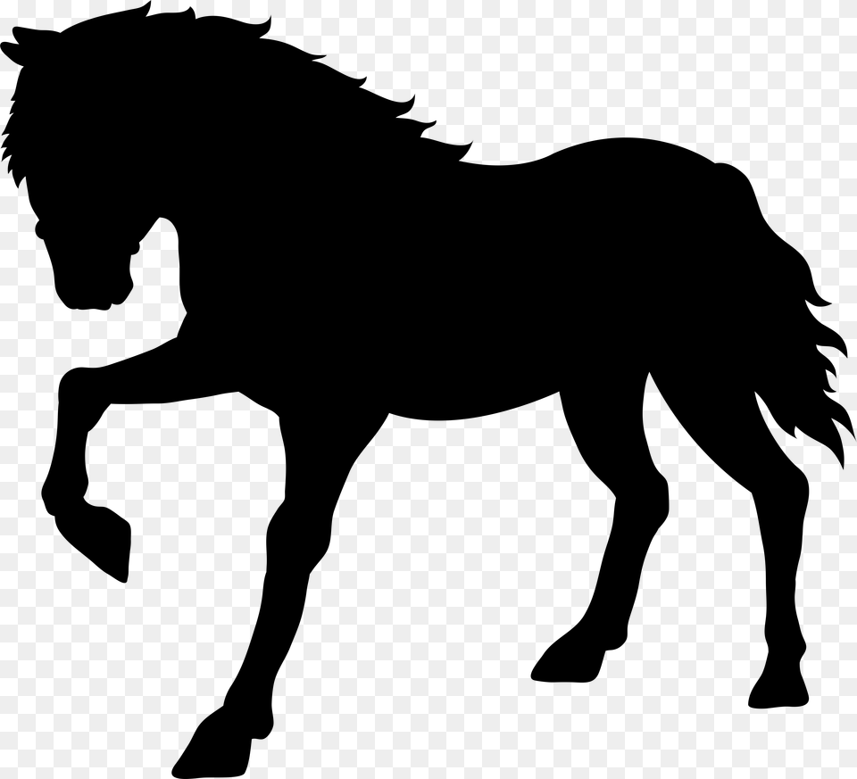 Horse Silhouette, Gray Free Transparent Png