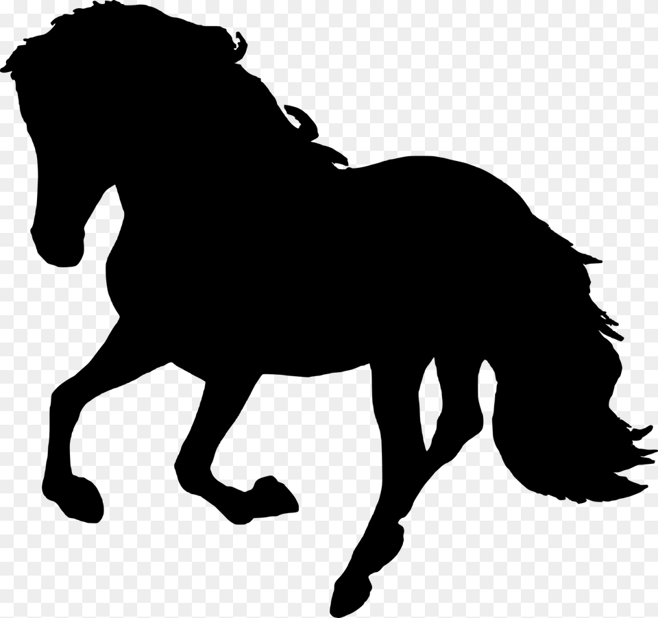 Horse Silhouette Animal Picture Horse Black Clipart, Gray Free Png Download