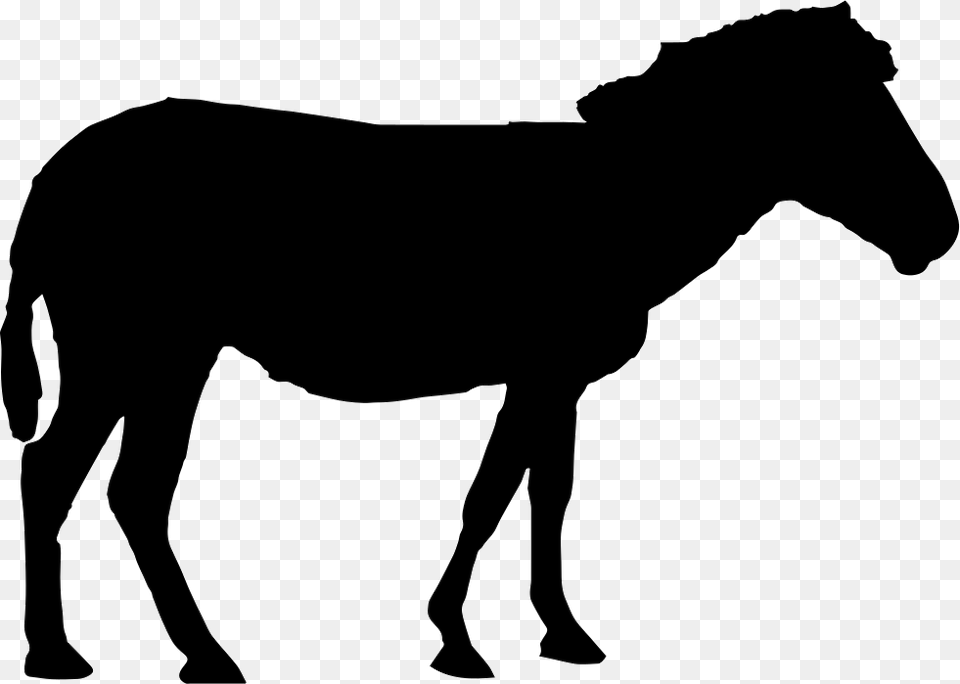 Horse Silhouette Comments Horse Standing Silhouette, Animal, Mammal, Person Free Png