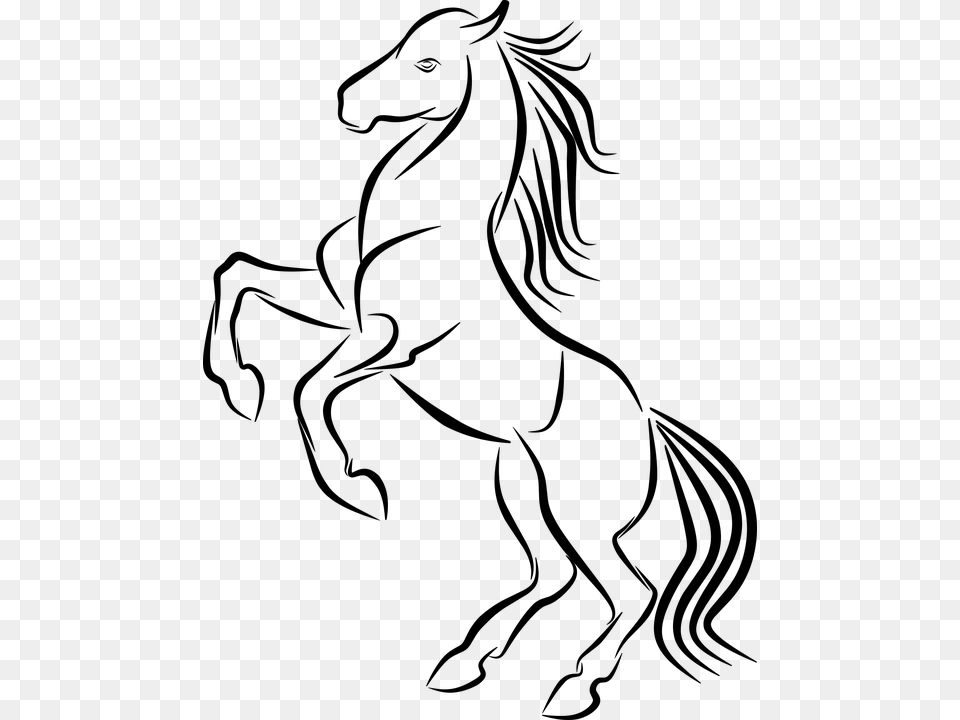 Horse Tattoo Logo Jump Line Mustang Black Power, Gray Free Png