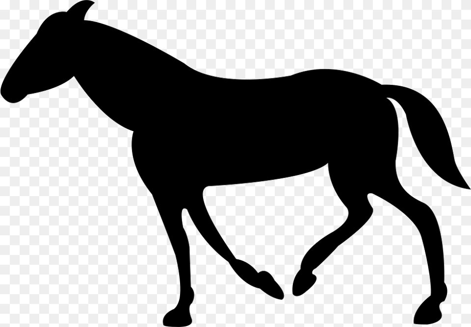 Horse Trotting Silhouette, Stencil, Animal, Colt Horse, Mammal Png