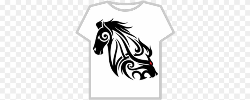 Horse U0026 Lion Head Tattoo Transparent 50 Sold Roblox Bendy T Shirt Roblox, Clothing, T-shirt, Stencil, Animal Free Png
