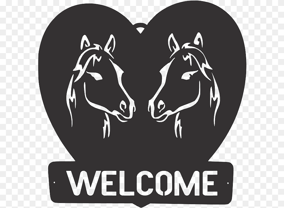 Horse Welcome Signclass, Stencil, Animal, Colt Horse, Mammal Free Png Download