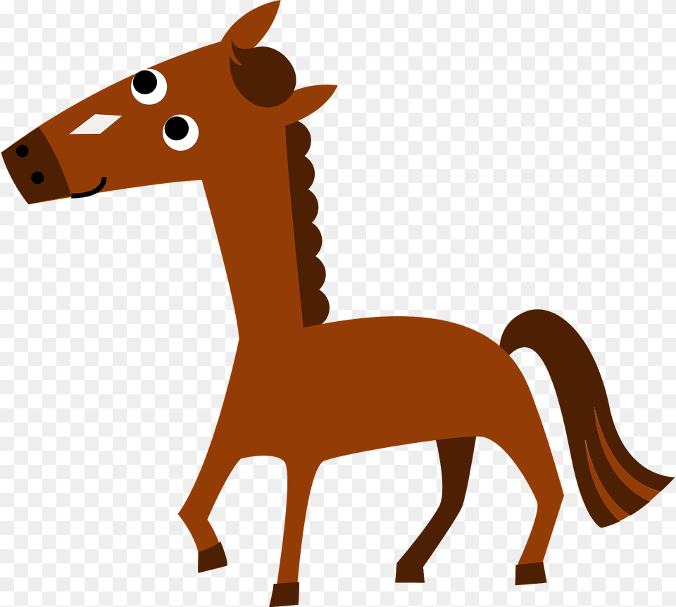 Horse With A Long Neck Clipart, Animal, Colt Horse, Mammal, Cattle Free Transparent Png