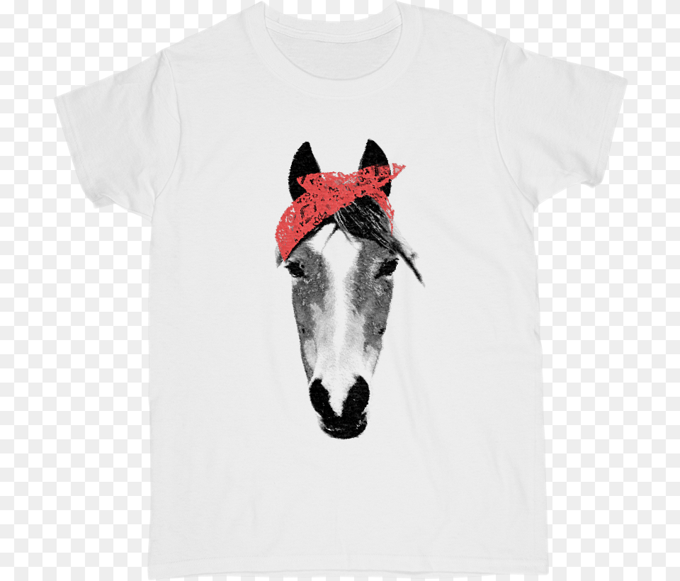 Horse With Red Scarf T Shirt Gilly Shirt, Clothing, T-shirt, Accessories, Animal Free Png