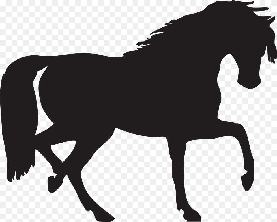 Horses Black And White Horse Silhouette Clip Art, Animal, Mammal Free Png