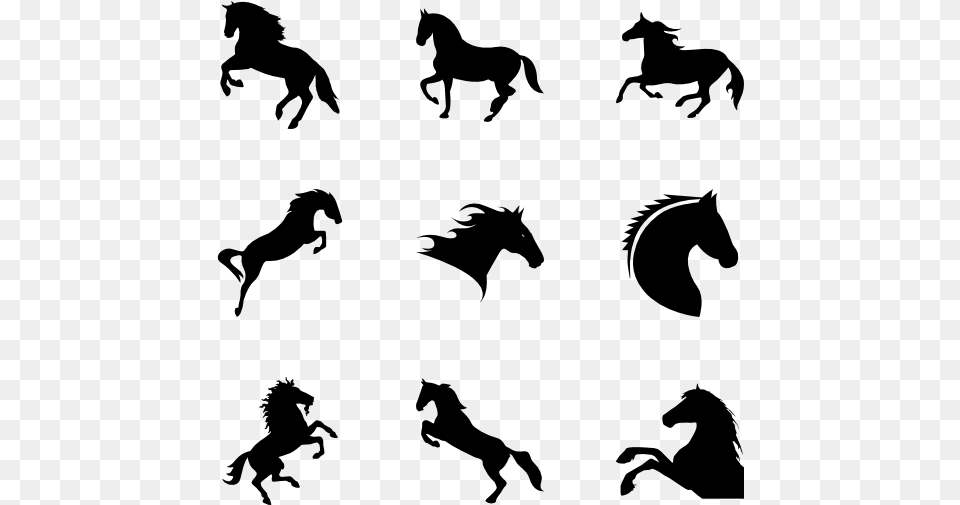 Horses Caballo Icono, Gray Free Png