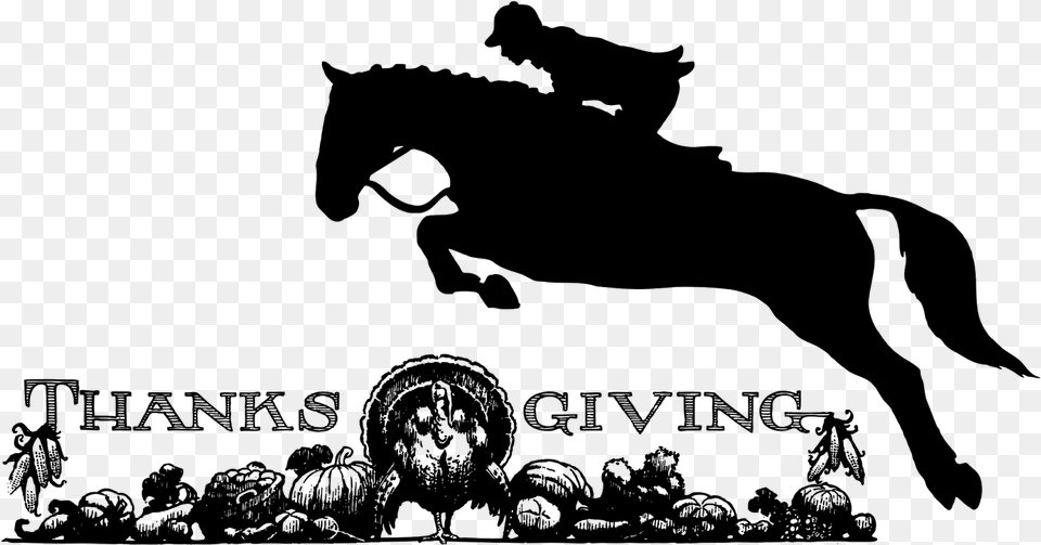 Horses Clipart Thanksgiving Horse Sticker, Gray Free Png Download