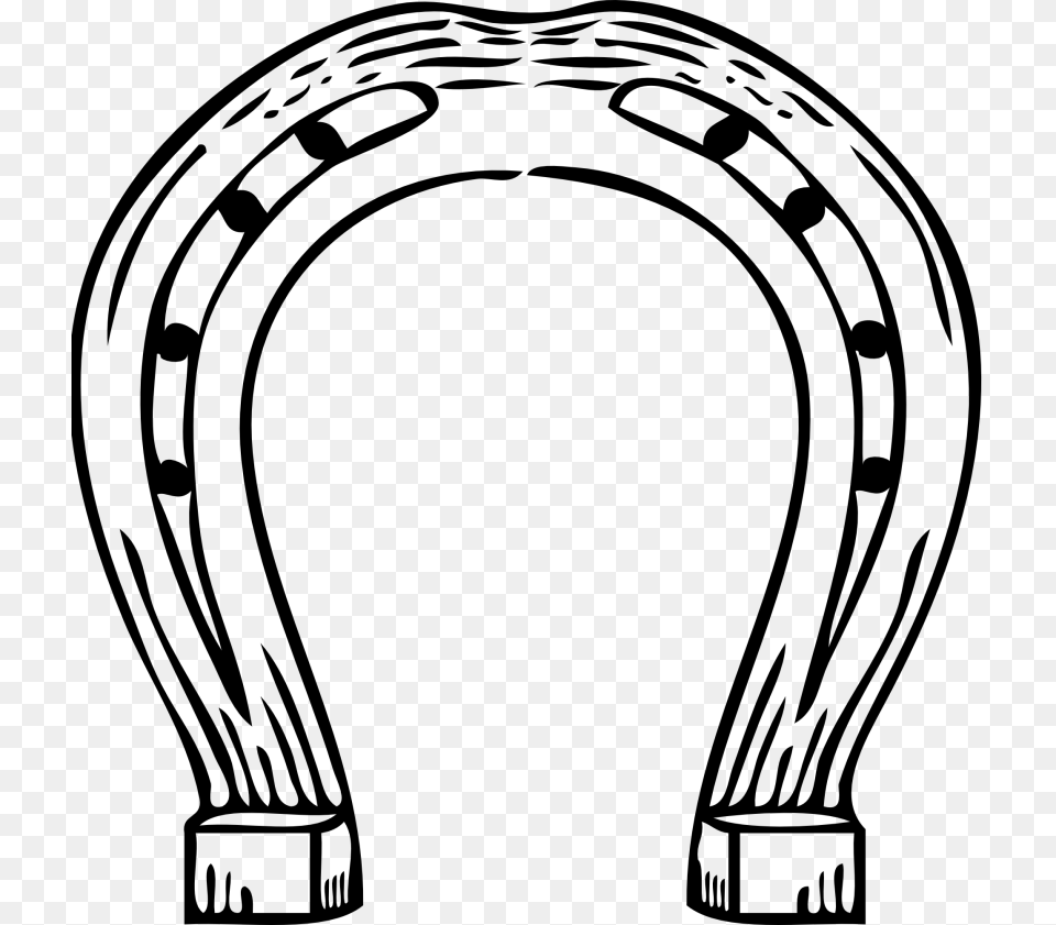 Horseshoe Clipart Clover, Gray Free Png