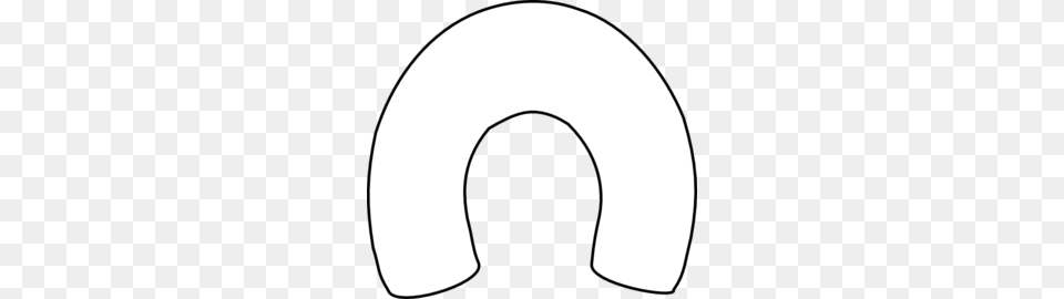 Horseshoe Clipart Outline Black And White, Clothing, Hat, Cap, Silhouette Free Png Download