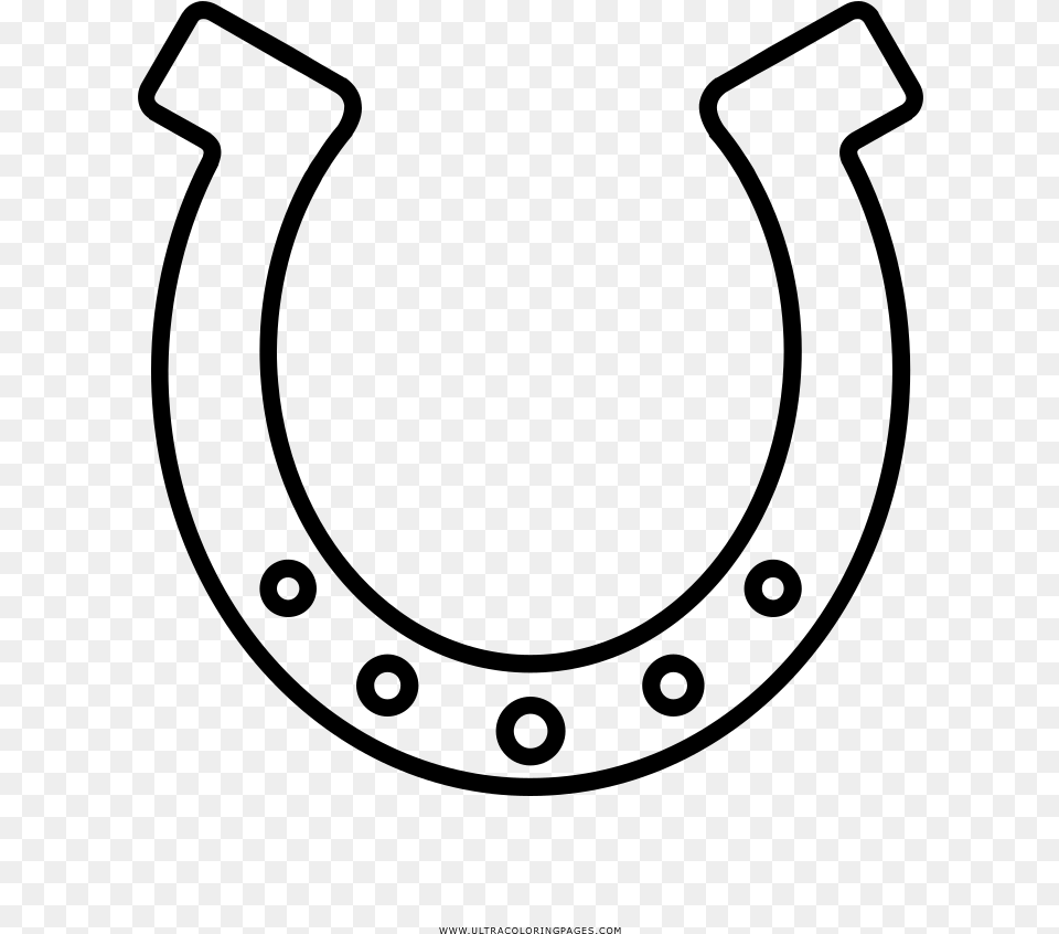 Horseshoe Coloring, Gray Free Png Download