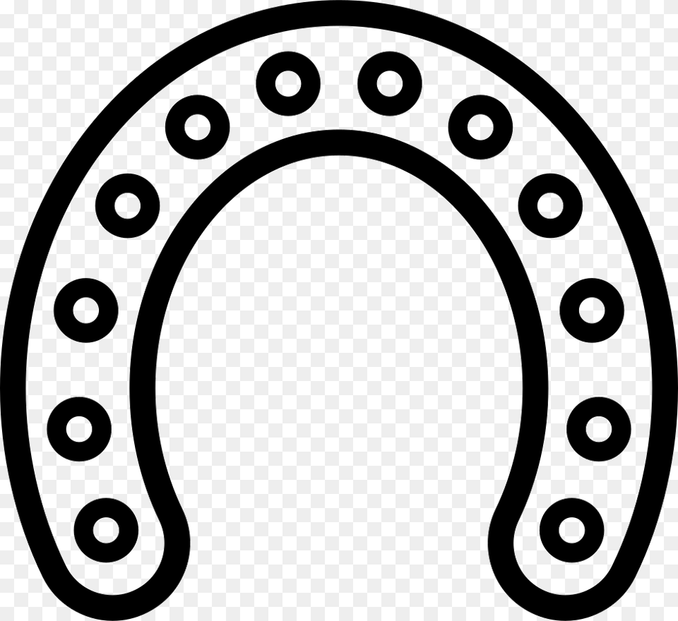 Horseshoe Outline With Circular Holes Along All Its, Ammunition, Grenade, Weapon Png